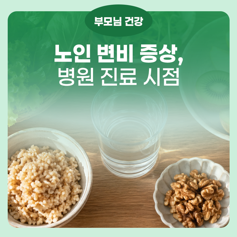 노인변비, "나이 탓"이라고만 넘기면 놓치는 것들