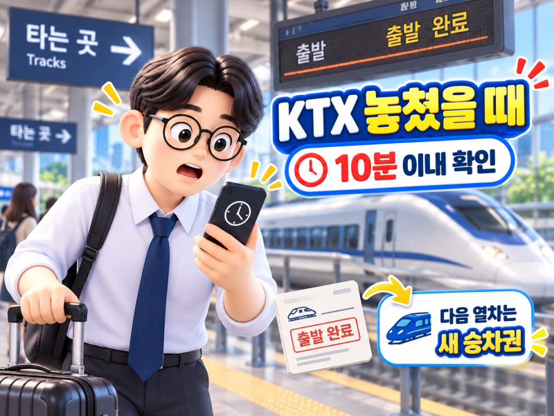 KTX 놓쳤는데 표 환불될까?｜출발 전후·앱 반환·역창구 확인방법