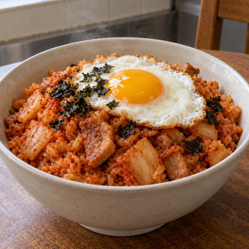 돼지고기 듬뿍! 이대로만 볶으면 김치볶음밥 끝