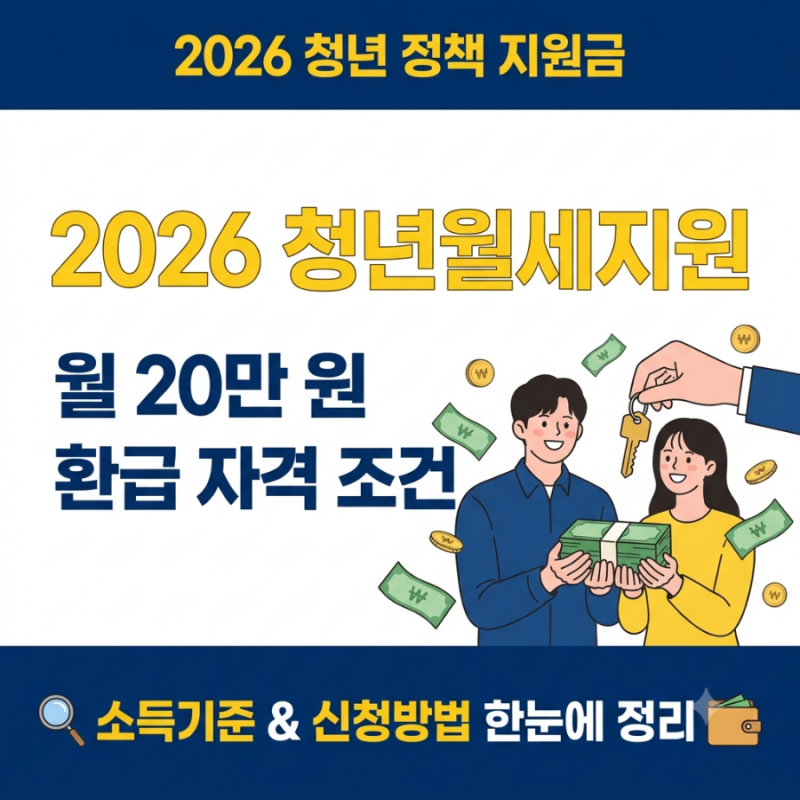 2026 청년월세지원 신청 자격 조건 소득기준 한눈에 계산하기
