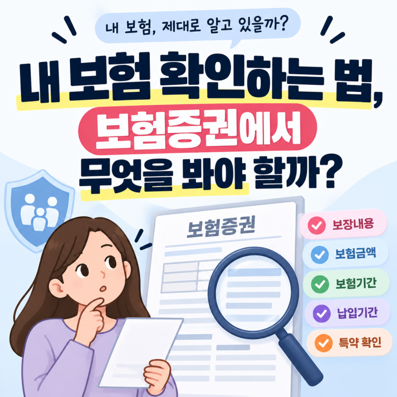 내 보험 확인하는 법, 보험증권에서 무엇을 봐야 할까?