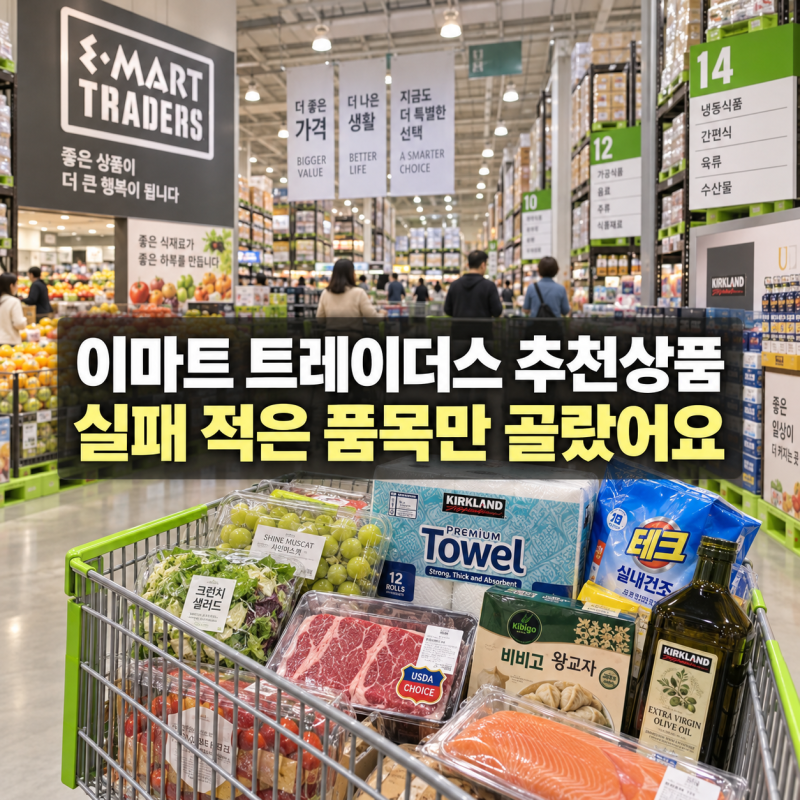 처음 가면 뭘 담아야 할까｜이마트 트레이더스 추천상품, 실패 적은 품목만 총정리