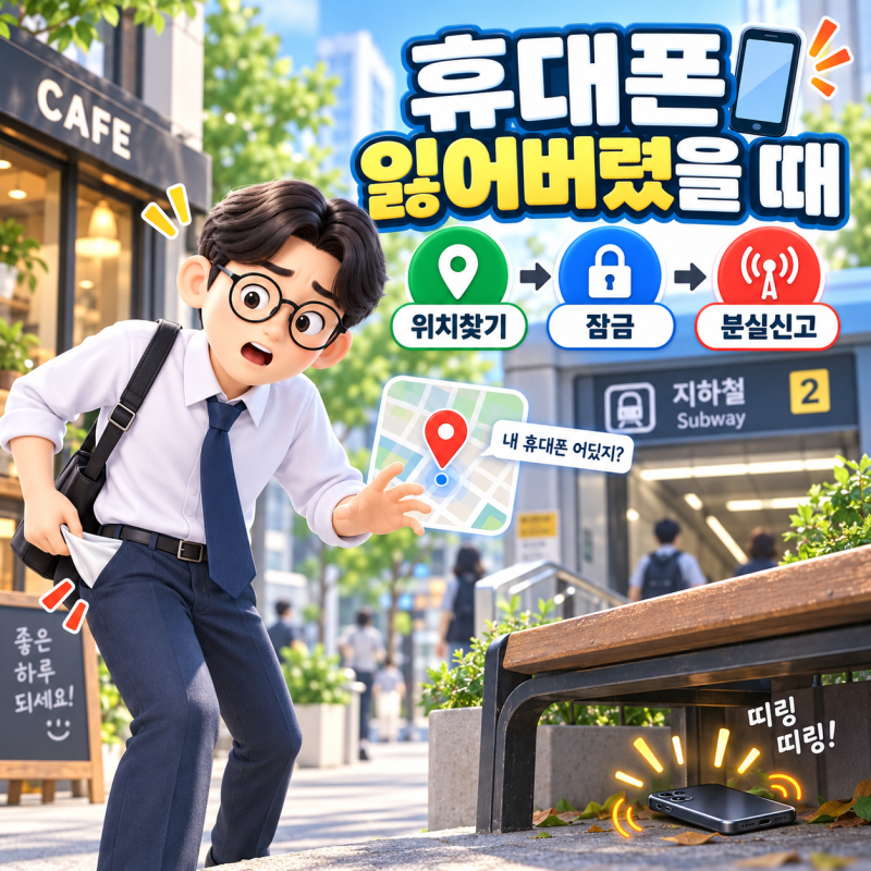 휴대폰 잃어버렸을 때 가장 먼저 해야 할 일｜위치찾기·분실신고·유심정지 순서