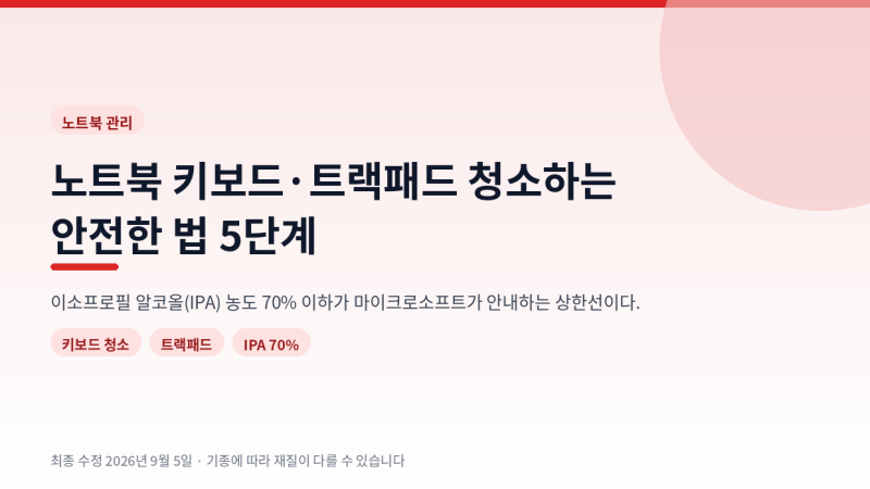 노트북 키보드·트랙패드 청소하는 안전한 법 5단계