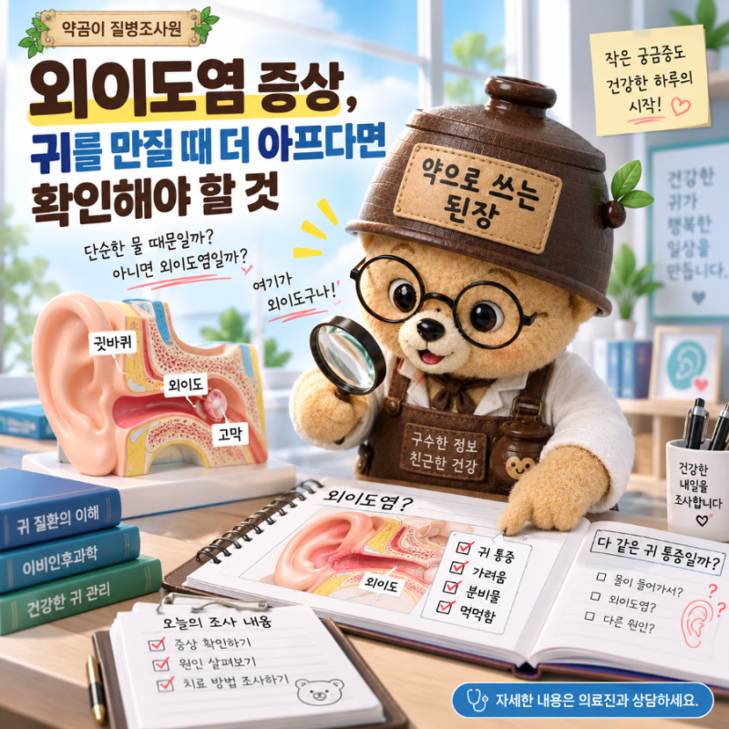 외이도염 증상, 귀를 만질 때 더 아프다면 확인해야 할 것