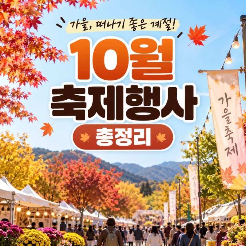 2026년 10월 전국 축제 일정 총정리｜서울·부산·제주 가을축제 행사