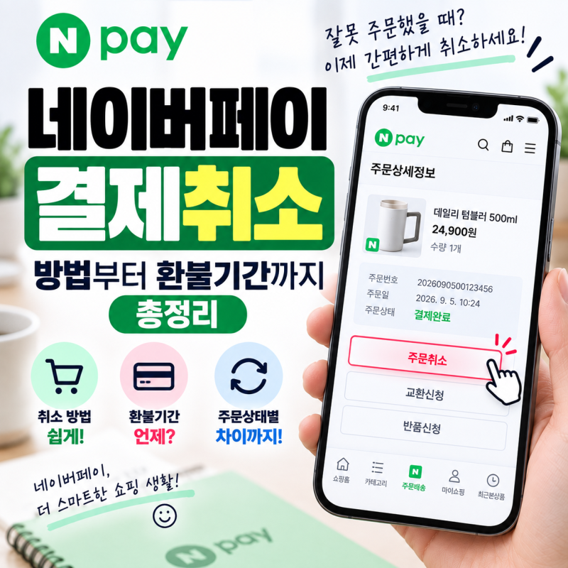 네이버페이 결제취소 방법, 취소 신청부터 환불기간까지 총정리