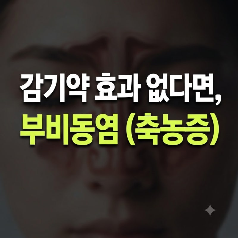 감기약 먹어도 효과 없다면 주목! 부비동염(축농증) 초기 증상과 감기와의 차이점