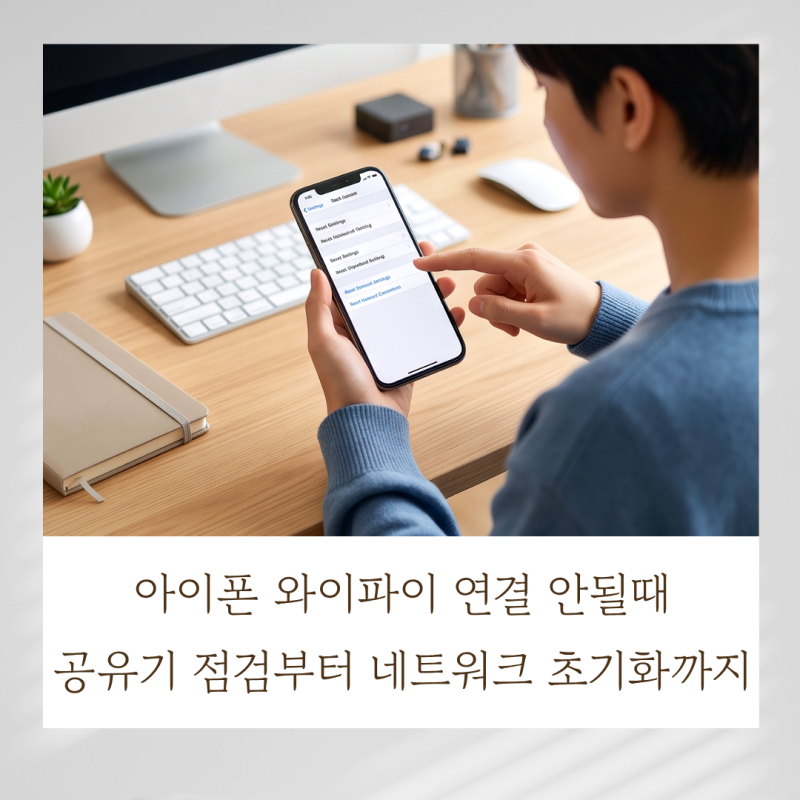아이폰 와이파이 연결 안될때 : 공유기 점검부터 네트워크 초기화까지
