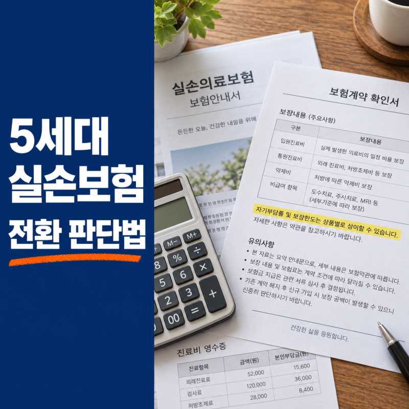 5세대 실손보험 갈아타기, 보험료는 싸졌는데 이게 빠졌습니다
