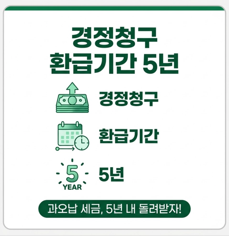 경정청구 환급기간, 5년 지나면 돌려받을 세금도 사라진다