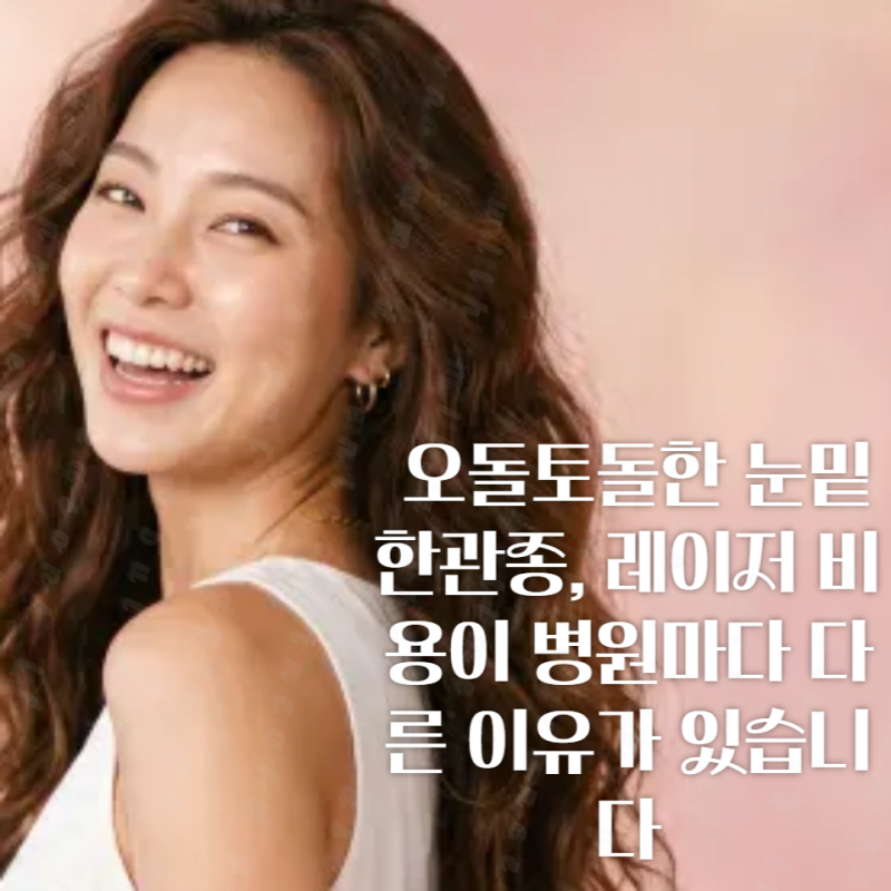 오돌토돌한 눈밑 한관종, 레이저 비용이 병원마다 다른 이유가 있습니다
