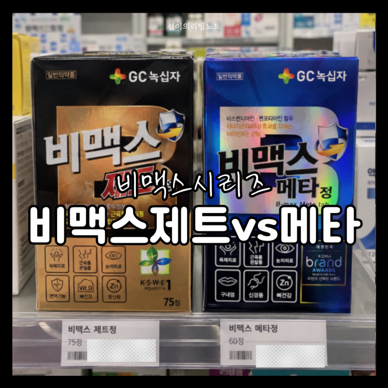 비맥스 제트와 비맥스 메타 차이 복용법