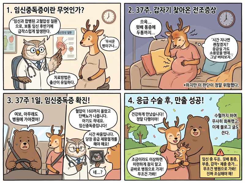 임신중독증(자간전증) 출산 후기 증상 봄빛병원 중앙대광명병원
