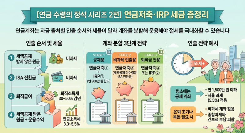 [연금 수령의 정석 시리즈 2편] 연금저축·IRP 세금 총정리: 세액공제 원금부터 이자·수익까지
