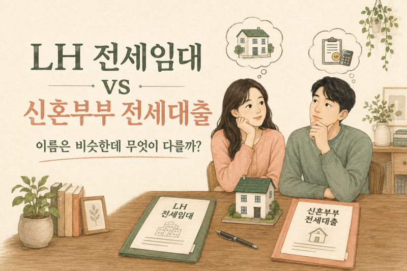 LH 전세임대 vs 신혼부부 전세대출, 이름은 비슷한데 내 돈은 얼마나 다를까?