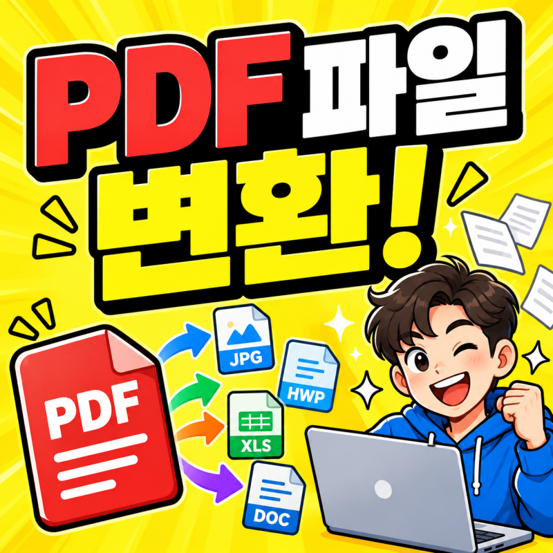 PDF 파일 변환 무료 사이트 방법 한글 HWP JPG 엑셀까지 한번에 정리