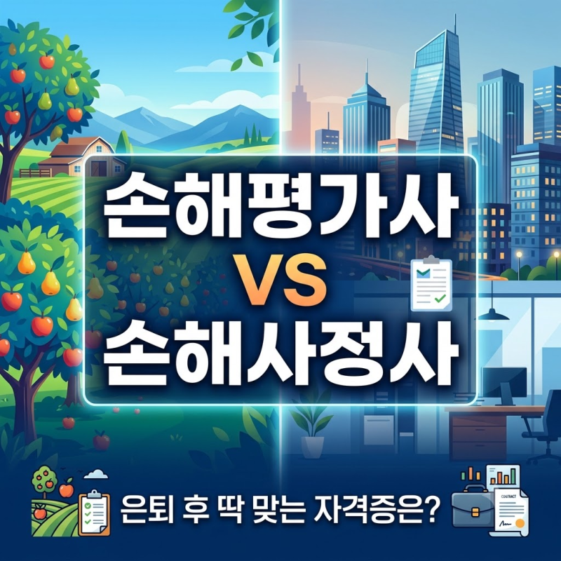 손해평가사 vs 손해사정사 "하는 일부터 난이도까지 완벽 비교" 은퇴 후 진로 상세 가이드