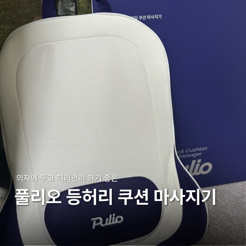 풀리오 등허리 쿠션 마사지기 의자에 두고 써본 찐사용후기