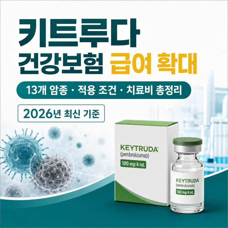 키트루다 건강보험 급여 확대 총정리｜적용 암종·조건·치료비·전문용어 쉽게 알아보기