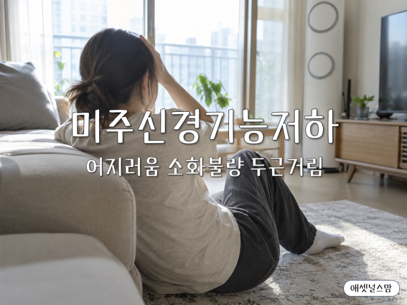 미주신경기능저하, 어지럼 소화불량 두근거림이 같이 온다면 봐야 할 것