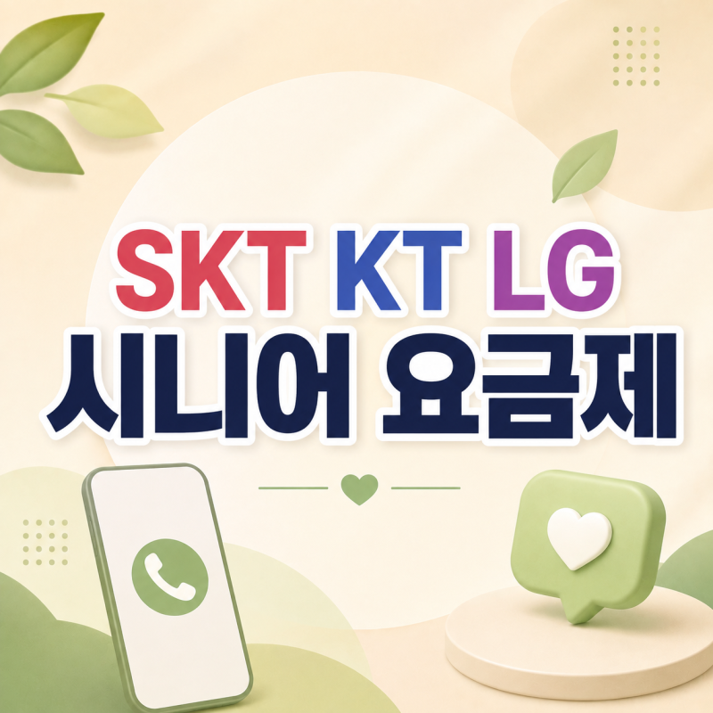 SKT KT LG 시니어 요금제 비교, 통신사별 추천 기준 정리
