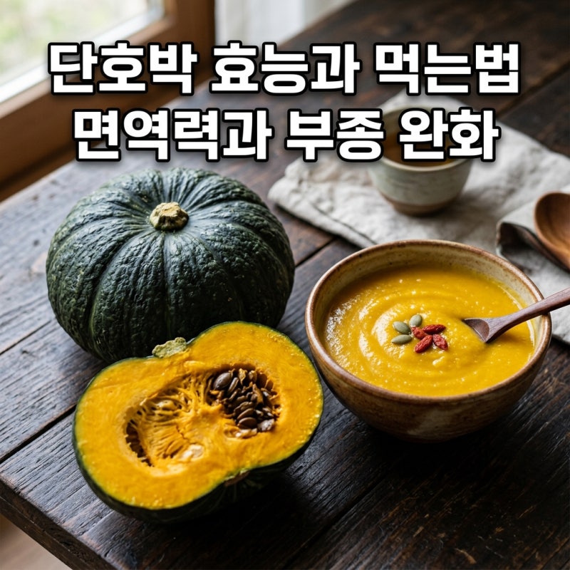 단호박 효능과 먹는법, 시니어 환절기 면역력과 다리 부종 완화(베타카로틴·칼륨) 기전 및 ....