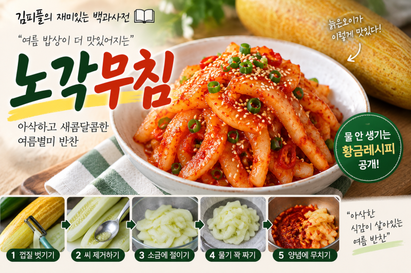 노각무침 황금레시피｜물 안 생기고 아삭한 늙은오이 무침 만드는 법