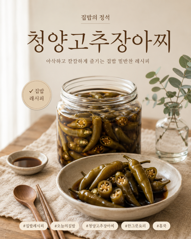 청양고추장아찌 만드는 법 아삭하고 알싸한 고추장아찌 레시피