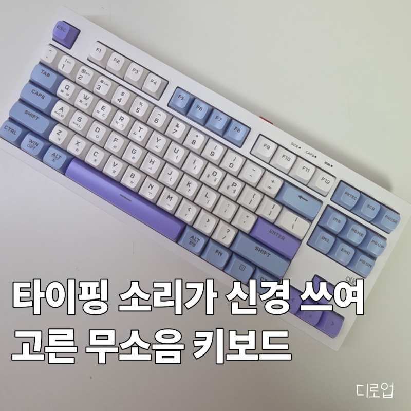 타이핑 소리가 신경 쓰여 고른 무소음 키보드, 지클릭커 오피스프로 WK50 사일런스