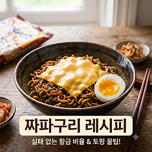 짜파구리 하는 법, 짜파게티 너구리 황금비율로 맛있게 끓이는 레시피