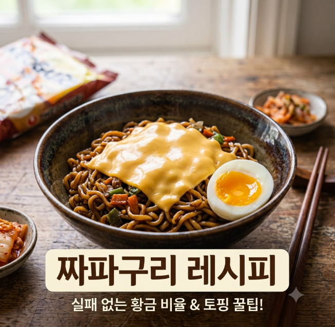 짜파구리 하는 법, 짜파게티 너구리 황금비율로 맛있게 끓이는 레시피