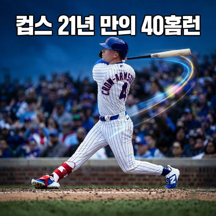 반세기 만에 나온 컵스의 좌타 40홈런, 크로우암스트롱이 메이저리그 역사를 새로 쓰다