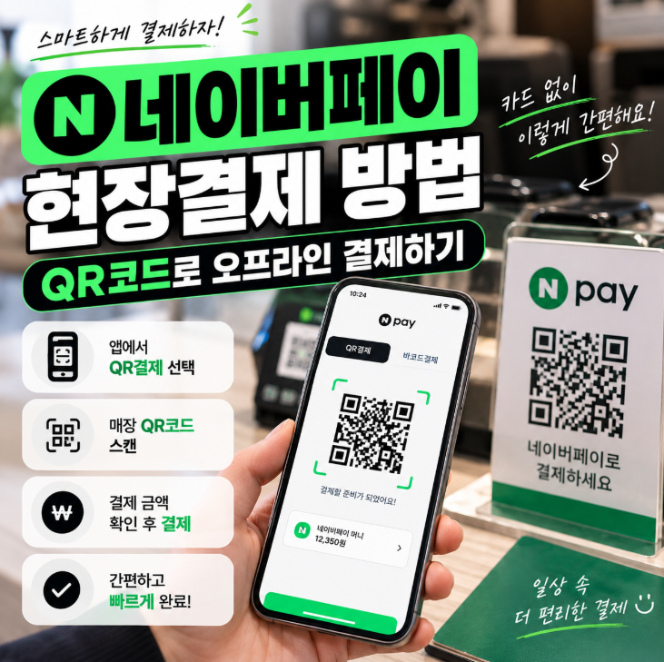 네이버페이 현장결제 방법, QR코드로 오프라인 결제하기