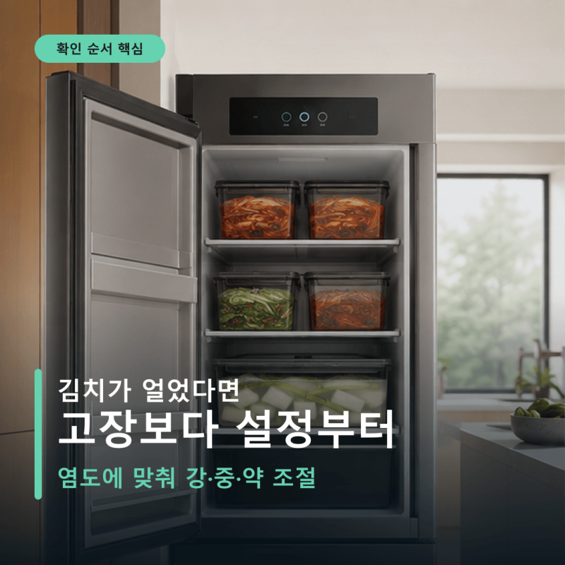 김치냉장고 온도, 김치가 얼면 고장보다 염도·강약 설정부터 보세요
