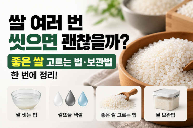 쌀 여러 번 씻으면 괜찮을까? 쌀뜨물 ‘이 색’이면 주의…좋은 쌀 고르는 법·보관법 총정리