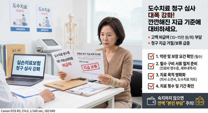 도수치료 실비 청구 (+서류 거절 없이 1회 15만 원 전액 환급받는 핵심 기준)