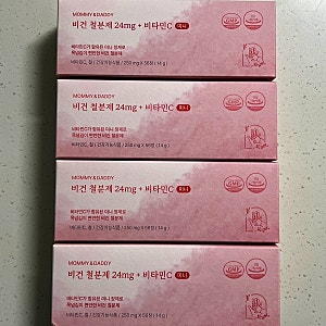 [마미앤대디비건철분영양제]임신중기/임산부영양제추천/비건 철분제 24mg + 비타민C 미니/영....