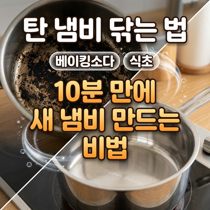 탄 냄비 닦는 법 베이킹소다 식초로 10분 만에 새 냄비 만드는 비법