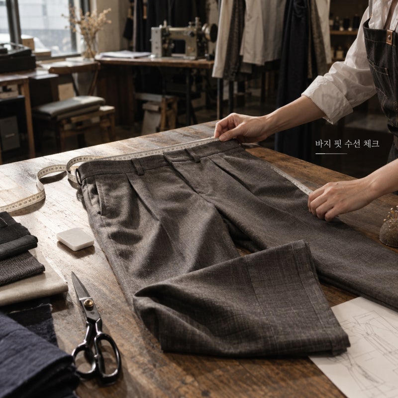 애매한 핏 때문에 고민되는 바지 허리 길이수선