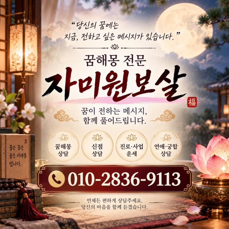 강아지 고양이 돼지 뱀 호랑이 소 말 동물꿈해몽전문