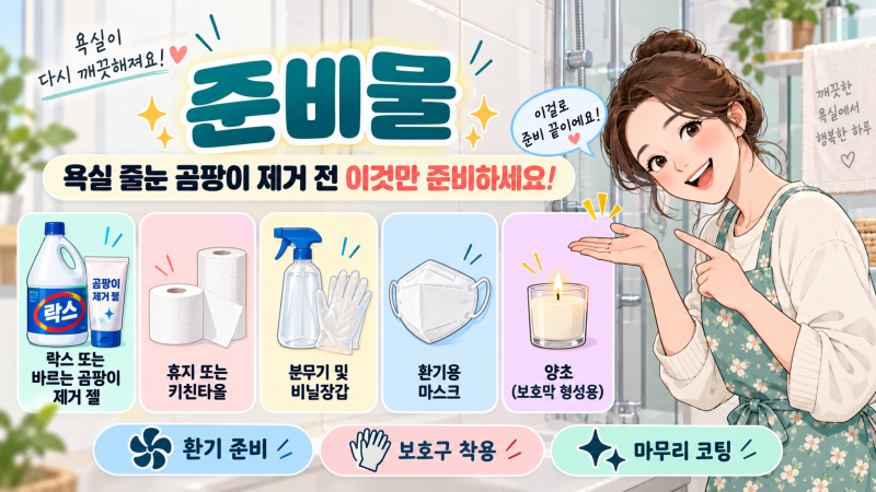 욕실 줄눈 곰팡이 제거 실패 없이 단번에 없애는 꿀팁