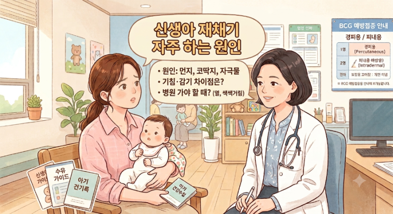 신생아 재채기 자주 하는 원인｜기침·감기 차이점과 병원 가야 할 때는??