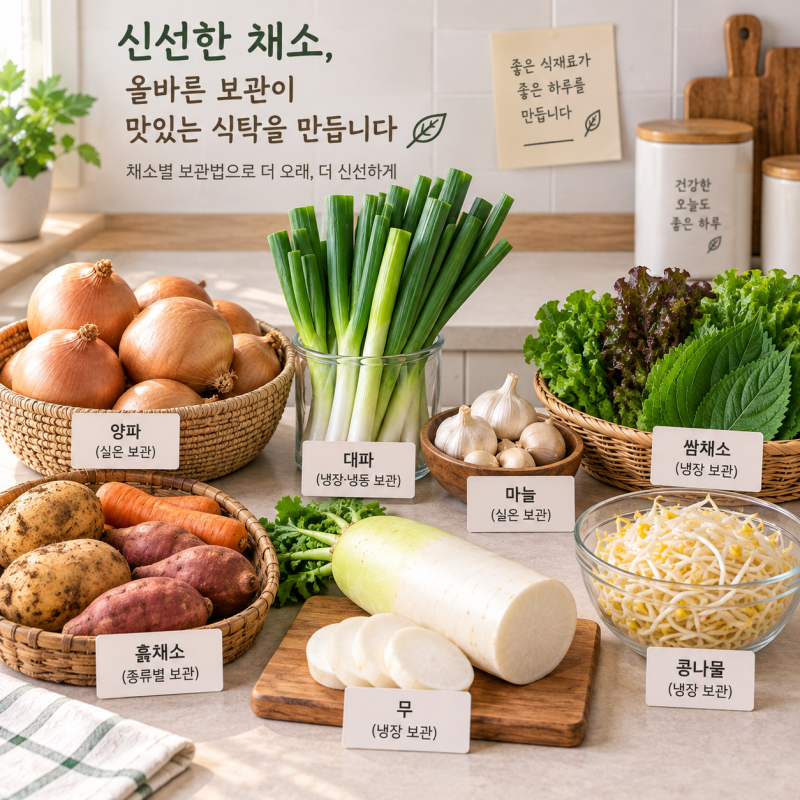 양파·대파·마늘부터 쌈채소까지, 채소별 보관법 총정리
