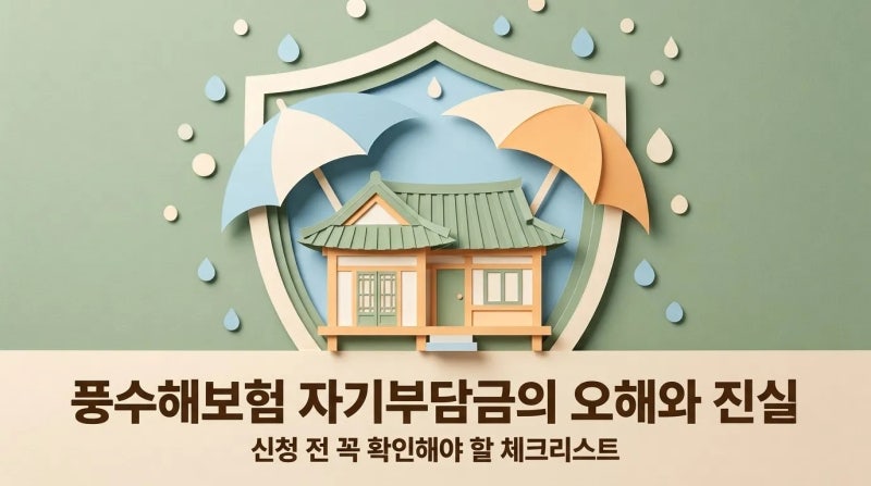 주택 풍수해보험 자부담 헷갈리는 오해 3가지와 신청 체크리스트