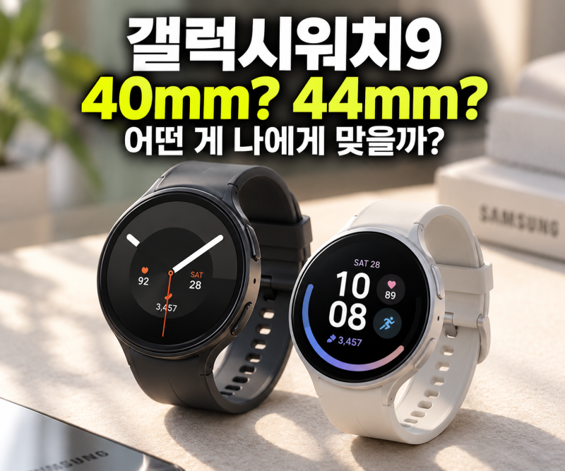 갤럭시워치9 44mm 40mm 사이즈 전격 비교 및 가장 저렴하게 사는 방법