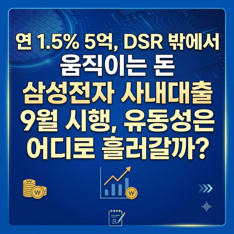 삼성전자 사내대출 연 1.5% 5억 | DSR 미적용 유동성은 어디로 향할까? (수혜 지역 분석)
