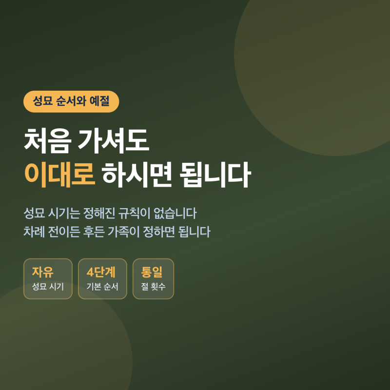 성묘 순서와 예절, 처음 가셔도 이대로 하시면 됩니다