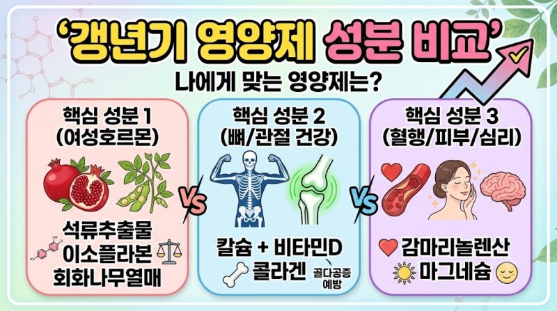 남들 다 먹는 갱년기 영양제, '이 성분' 없으면 돈 낭비입니다