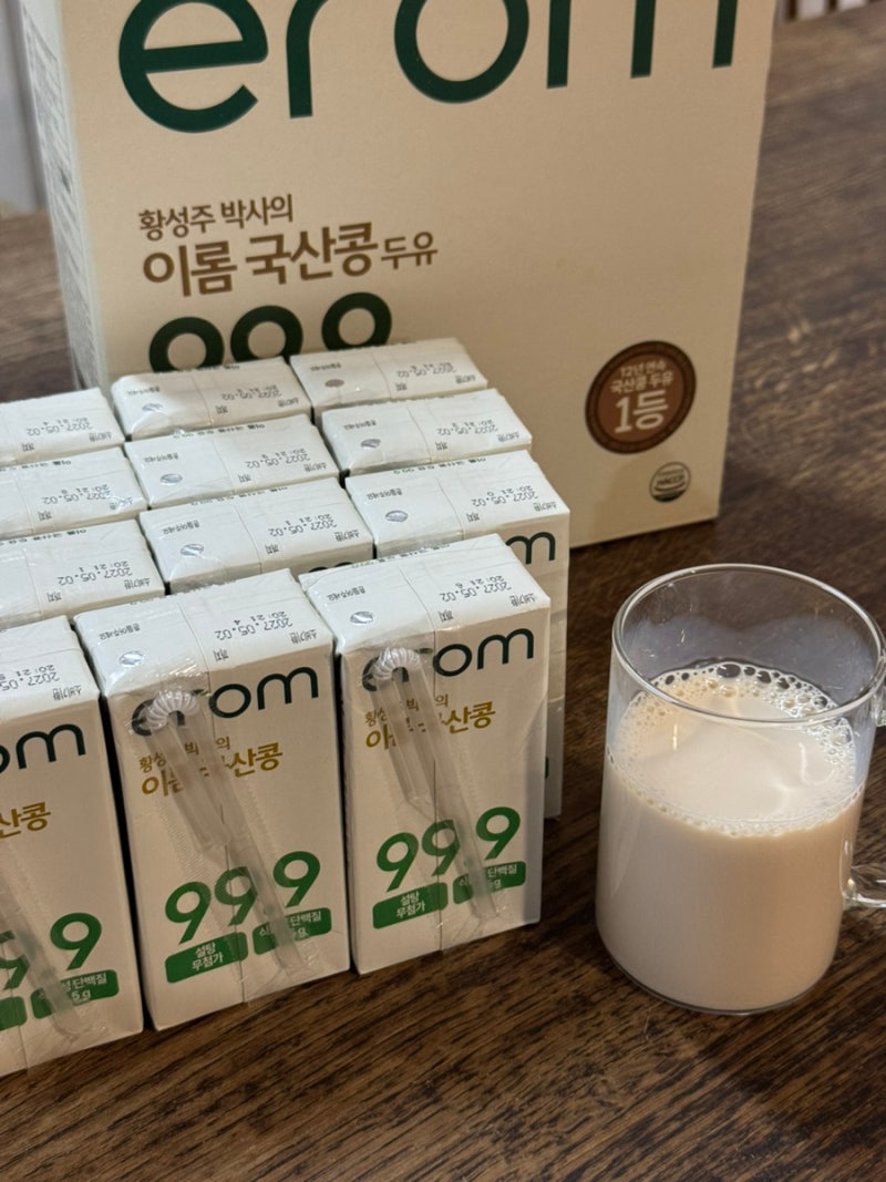 100% 국산원료 무가당 두유 황성주 박사의 이롬 국산콩 두유 99.9 후기
